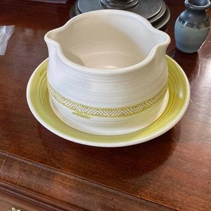 Franciscan Earthenware Gravy bowl hacienda green pattern